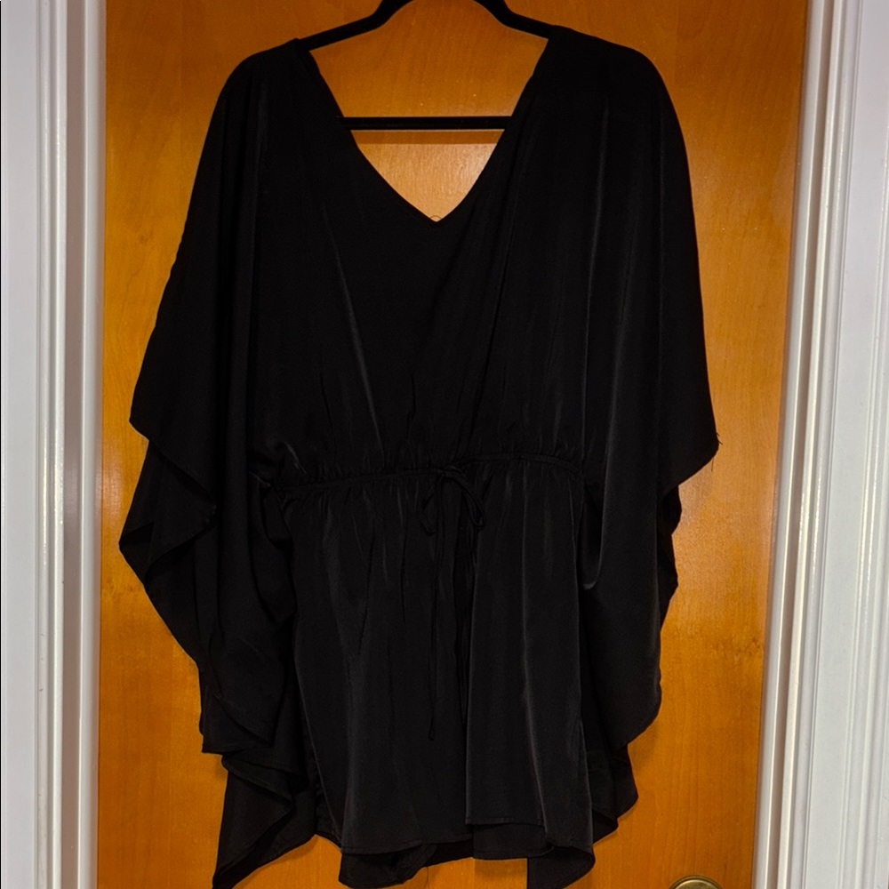Elegant Black Women's batwing shorts romper